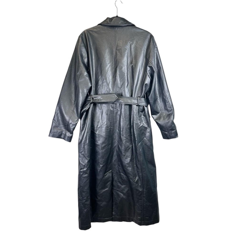 Rebecca Minkoff Black Leather Trench Coat - Picture 8 of 11